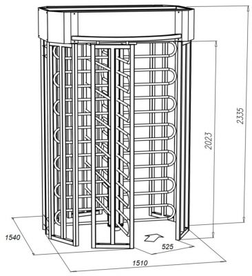 Турникет полноростовый OMA 16.681.CA 